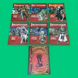 Pathfinder AP Curse of the Crimson Throne - Juego completo (#7-12) y guía del jugador - Imagen 1 de 18
