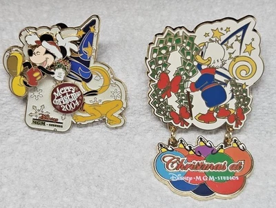 ALFILERES FELIZ NAVIDAD WALT DISNEY WORLD MGM STUDIOS 2002 2004 MICKEY DONALD Foto 1 de 2