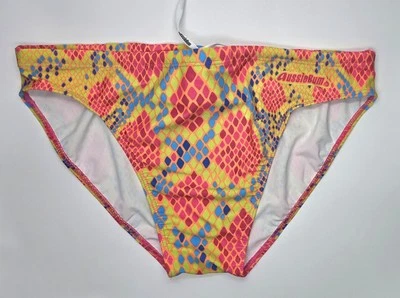 Aussiebum Men's Snakeskin Swim Brief Size XL Orange Yellow NWT - Image 1 of 4