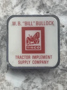 Vintage Barlow Werbung Taschenmaßband Tisco Traktor Zubehör Made in USA - Bild 1 von 5