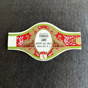 Vintage Cigar Label Souvenir Of Tobacco Land Cherry Hill Mall New Jersey Lot #7 - Picture 1 of 2