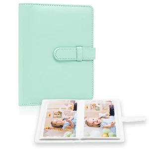 Photo Album 4x6 Photos - 68 Pockets Small Mini Capacity Premium Vegan Leather... - Picture 1 of 4