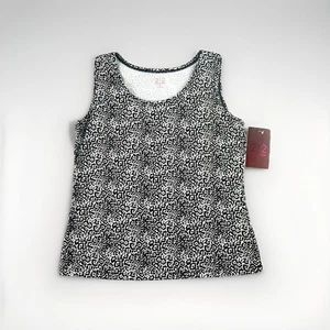212 Collection Damen-Tanktop Größe Medium ärmellos Leopardenmuster Tiermotiv neu mit Etikett - Bild 1 von 6