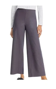 Eileen Fisher Washable Stretch Crepe Wide-Leg Pant Extra Small Easy Meteor Gray - Picture 1 of 11