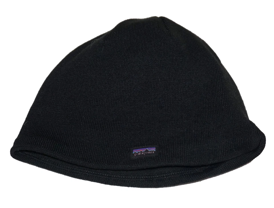 PATAGONIA Black Wool Blend Knit Beanie Hat ONE SIZE - Image 1 of 4