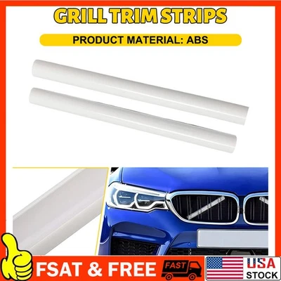 Grill Bar V Brace For BMW F31 F30 3 Series Front Grille Trim Strips Cover White - Image 1 of 4
