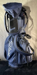 Titleist Players 5 Golf Stand w/ Shoulder Straps 5-Way Navy Blue Bag Carry Case - Picture 1 of 20