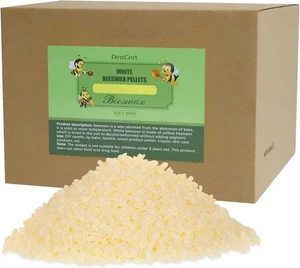 Beeswax Pellets 5LB Cosmetic Beeswax Triple Filtered Beeswax Pastilles for - Picture 1 of 6