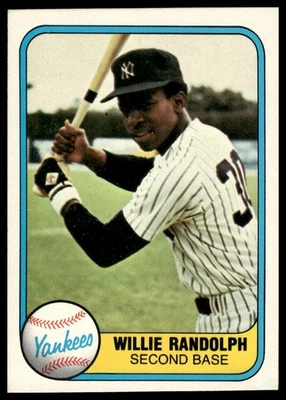 1981 Fleer #109 Willie Randolph New York Yankees NM+ - Image 1 of 2