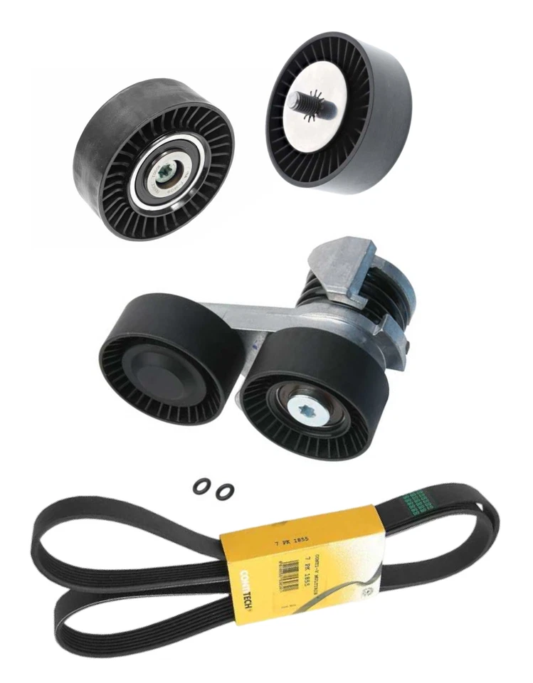 Kit de tensor de correa de transmisión y 2 poleas locas para BMW E82 E88 E90 E92 135i 335i Foto 1 de 1