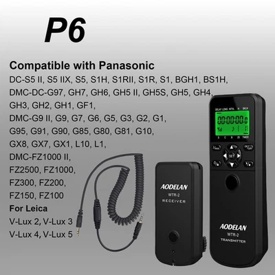 Wireless Timer Shutter Remote for Panasonic S1RII S5II G9II G97 BGH1 Easy Setup - Image 1 of 4