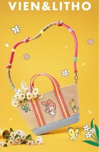 m25M Sanrio My Melody Collab Bag Linen Tote Colorful Embroidery Limited Edition - Picture 1 of 9