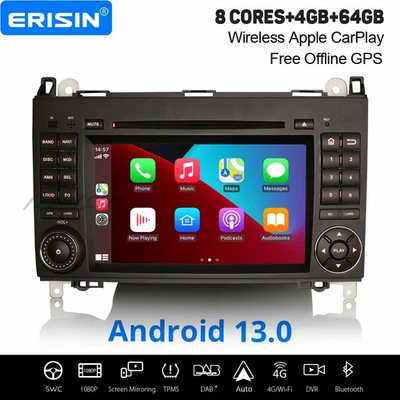 8-Kern Android 13 Autoradio Navi Mercedes A/B-Klasse W169 Sprinter Viano Crafter - Bild 1 von 4