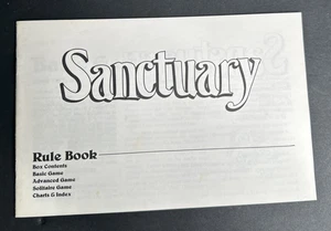 1988 Sanctuary Game Replacement RULE BOOK Instruction Directions - Picture 1 of 3