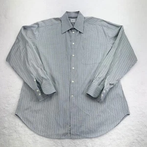 Armani Collezioni Dress Shirt Mens 41 16 Pinstripe Button Up Long Sleeve - Picture 1 of 10