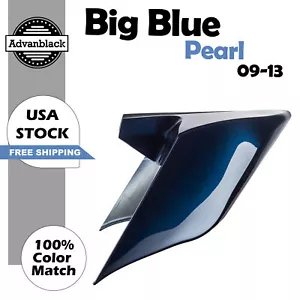 Panel de cubierta lateral extendido Big Blue Pearl ABS para Harley 2009-2013 - Imagen 1 de 8