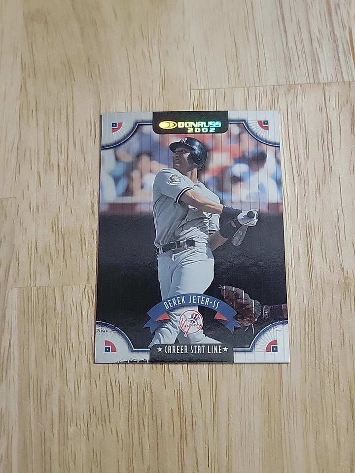 2002 Donruss DEREK JETER Career Stat Line /188 #3 New York Yankees SP - Image 1 of 4
