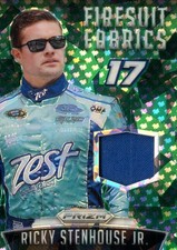 2016 Panini Prizm Firesuit Fabrics Prizms Green Flag #7 Ricky Stenhouse Jr. /99
