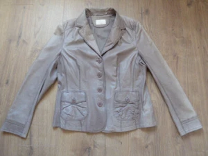 Milestone Lederjacke Jacke Nappa Leder Echtleder in beige Gr. 46 ( 44 ) wie neu - Bild 1 von 3