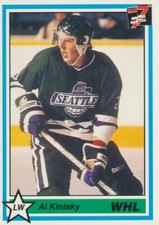 1990-91 7th Inning Sketch WHL #4 AL KINISKY - Seattle Thunderbirds