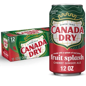 12-Pack Canada Dry Cherry Ginger Ale, 12 Oz - Picture 1 of 10