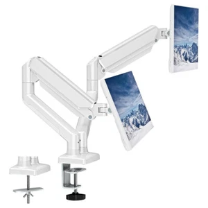 Presale Monitor Arm Dual Screen Holder LED Display Desk Mount Bracket up to 32in - Picture 1 of 15