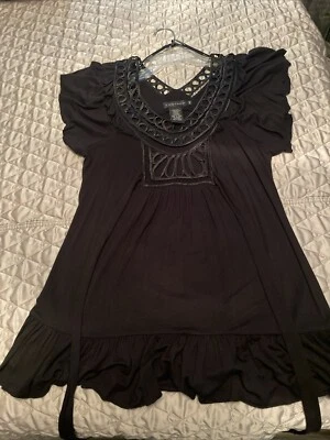 Blusa elegante mediana vintage Rampage con encaje Foto 1 de 4