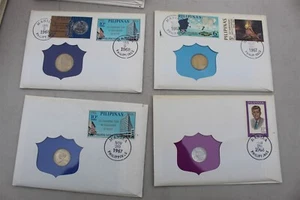 99 COMPANY PNC COVER -PHILIPPINES 4 COVERS 1968 1,5,10,25 SENTIMOS FIRST DAY - Picture 1 of 2