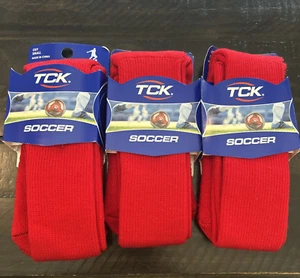 TCK Over The Knee Long Soccer Baseball Football Sports Socks RED OSY SMALL (3) - Picture 1 of 8