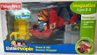 Little People Drew & His Rescue Chopper New in Box 2007 Mattel Fisher-Price