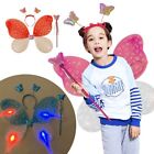 Costume kids butterfly headband wings glitter butterfly girls