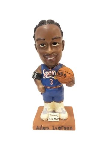 ALLEN IVERSON Bobble Head Philadelphia 76ers Sixers #3 w/Box NBA MVP 2000-01 Cover