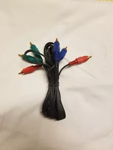 6FT COMPONENT VIDEO CABLE WITH AUDIO 5 RCA RED GREEN BLUE RGB GOLD PLATED - Picture 1 of 2