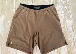 SMARTWOOL M's Merino Sport Lined 8 Inch Shorts Brown Size Small - Picture 1 of 3