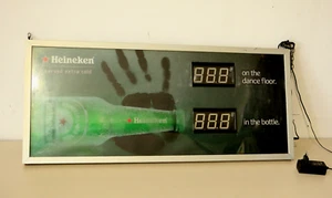 Heineken extra kalt Plastik Werbeschild Leuchtreklame / 45 x 100 cm / BB329 - Bild 1 von 9
