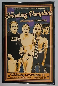 Smashing Pumpkins 1996 Nashville poster concerto 11 x 17 incorniciato - Foto 1 di 2