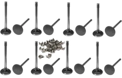 VALVES Set/16 Intake 2g+Exhaust 4g+LOCKS 1971-1977 Chrysler Dodge Trucks 360 - Image 1 of 4