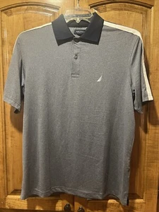 Camisa Polo Nautica Hombres Pequeña Gris Logo Vela Navegación Golf Rugby Preppy Secado Rápido - Imagen 1 de 9