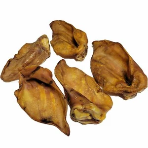 XL Pig Ears Dog Treat Extra Large 100% Natural Pork Air Dried Meat Chews - Picture 1 of 3