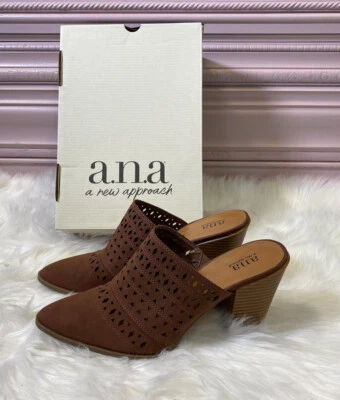 Nuevo A.N.A. Tacón bloque A New Approach marrón cerrado almendra talla 7 Foto 1 de 4