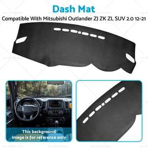 Dash Mat Microfiber Leather Black Suitable For Mitsubishi Outlander ZJ 2.0 12-21 - Picture 1 of 13