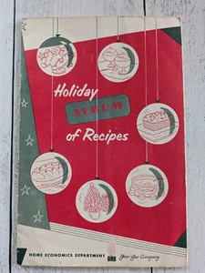 VTG Holiday Album of Recipes Pittsburgh Home Economics Dept GRS Gas Co. Cookbook - Picture 1 of 6