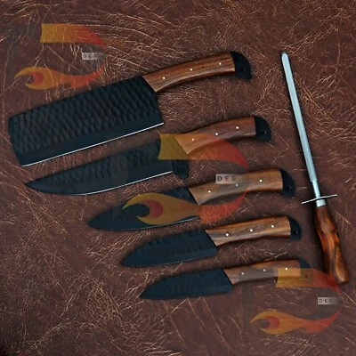 定制终极不锈钢黑色涂层刀,专业厨师刀套装 — 第 1/4 张图片