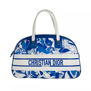 Große DIOR Vibe Bowlingtasche blau & weiß TOP - Bild 1 von 11