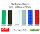 28mm Window Glass Glazing Packers uPVC Plastic Flooring / Floor Spacers  1mm-6mm