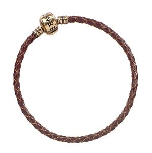 New Official Fantastic Beasts Brass Plated Brown Leather Bracelet for Charms