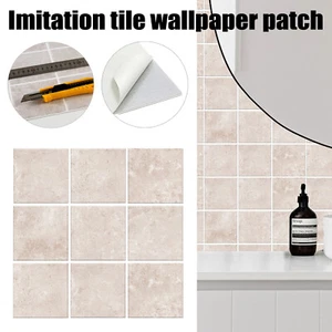 5-20 Pack Marble Self-Adhesive Peel and Stick BrickSquare Wall Tiles Waterproof - Picture 1 of 13