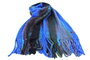 Sciarpa donna 100% acrilico a maglia con frange Laura Biagiotti l.crort 112 blu - Picture 1 of 1