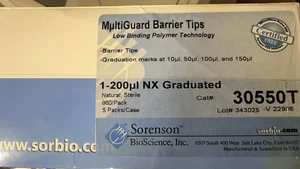 Sorenson 30550T puntas de barrera multiguarda 200 μl (1-200 μl), 960/PK - Imagen 1 de 2
