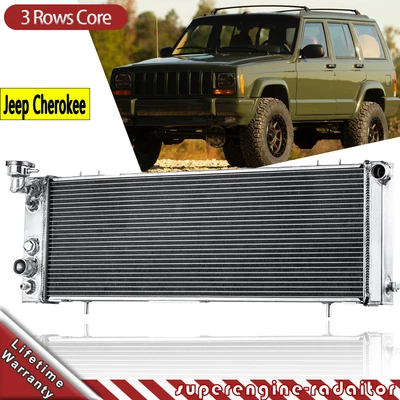 3 Row Core Radiator For 1991-2001 Jeep Cherokee XJ / Comanche 2.5L 4.0L AT - Изображение 1 из 4